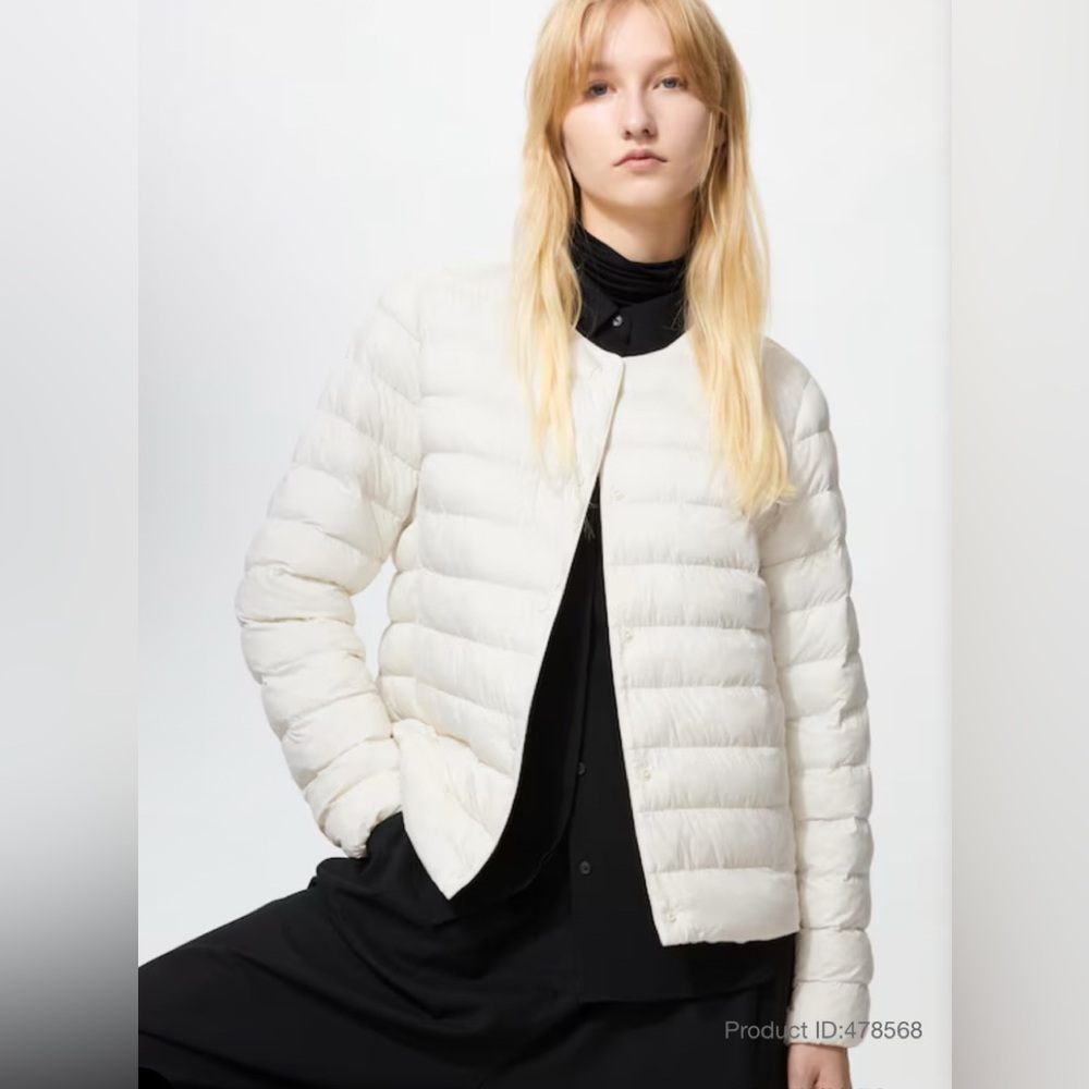 Uniqlo Off White PUFF TECH Compact Jacket SZ XS
